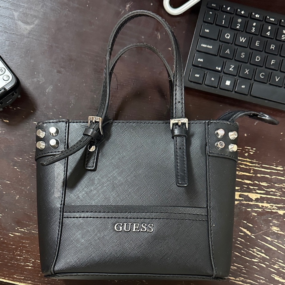 GUESS Black Studded Tote